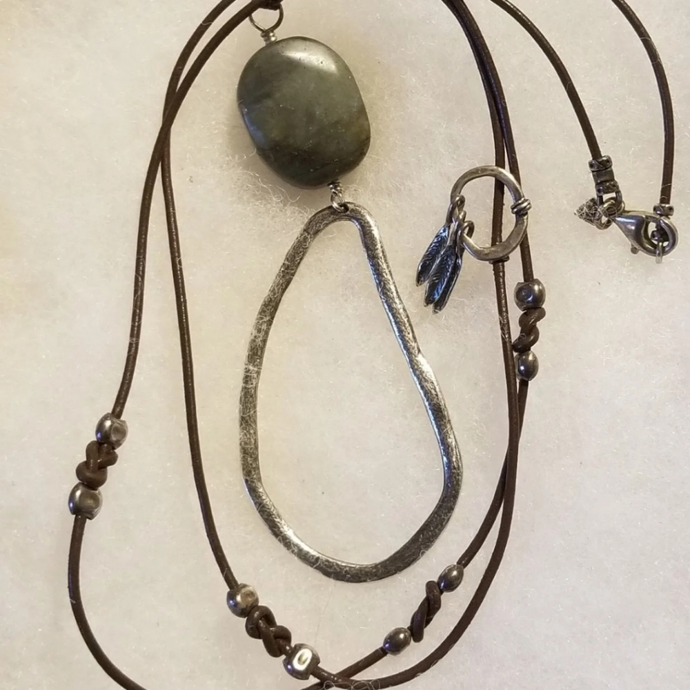 Silpada Sterling Leather Necklace - Picture 9 of 11
